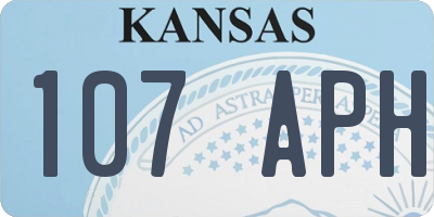 KS license plate 107APH