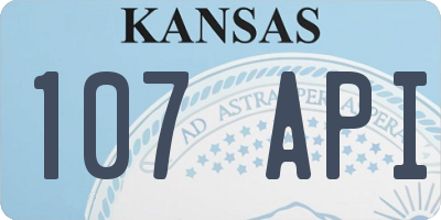 KS license plate 107API