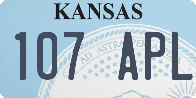 KS license plate 107APL