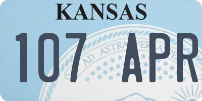 KS license plate 107APR