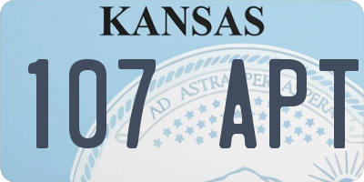 KS license plate 107APT