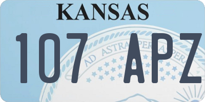 KS license plate 107APZ