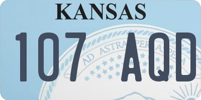 KS license plate 107AQD