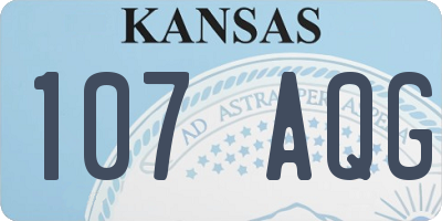 KS license plate 107AQG