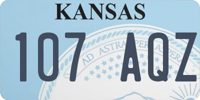 KS license plate 107AQZ
