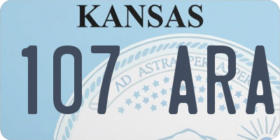 KS license plate 107ARA