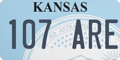 KS license plate 107ARE