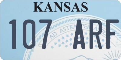 KS license plate 107ARF