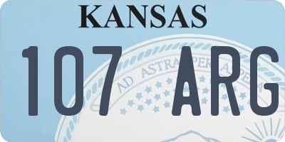 KS license plate 107ARG
