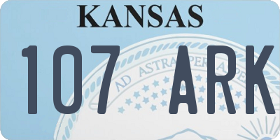 KS license plate 107ARK