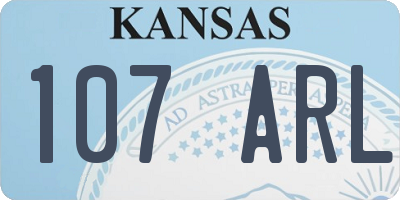 KS license plate 107ARL