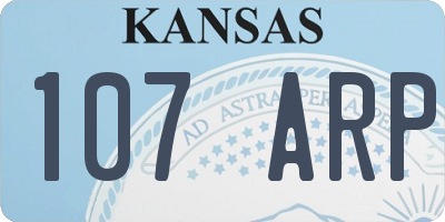 KS license plate 107ARP