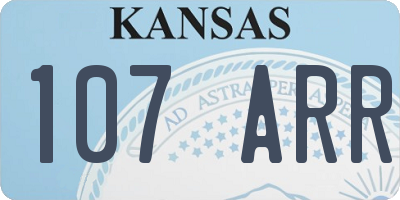 KS license plate 107ARR