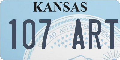 KS license plate 107ART