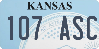 KS license plate 107ASC