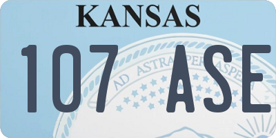 KS license plate 107ASE