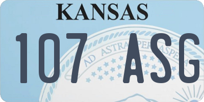 KS license plate 107ASG