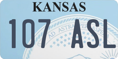 KS license plate 107ASL