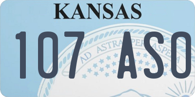 KS license plate 107ASO