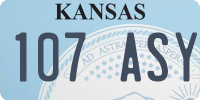 KS license plate 107ASY