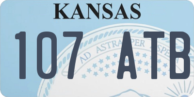 KS license plate 107ATB
