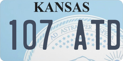 KS license plate 107ATD
