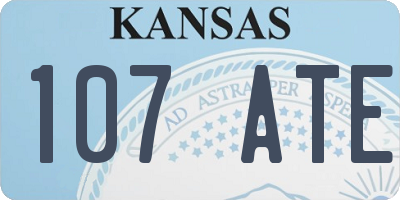 KS license plate 107ATE