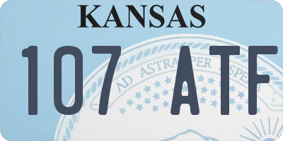 KS license plate 107ATF