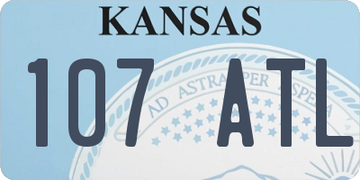 KS license plate 107ATL