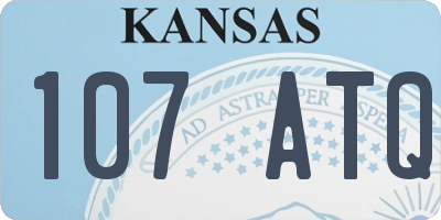 KS license plate 107ATQ