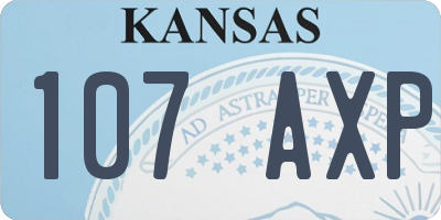 KS license plate 107AXP