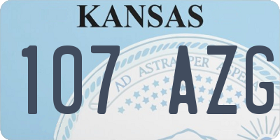 KS license plate 107AZG
