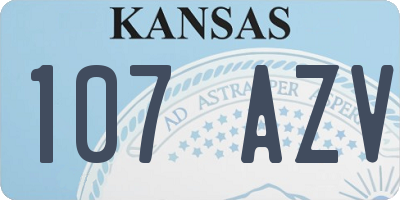 KS license plate 107AZV