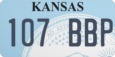 KS license plate 107BBP