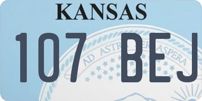 KS license plate 107BEJ