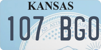 KS license plate 107BGO