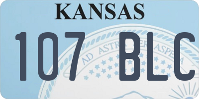 KS license plate 107BLC