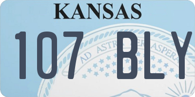 KS license plate 107BLY
