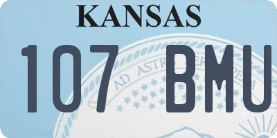 KS license plate 107BMU