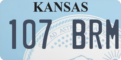 KS license plate 107BRM