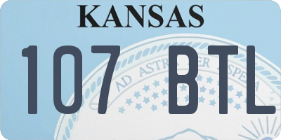 KS license plate 107BTL