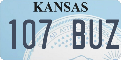 KS license plate 107BUZ