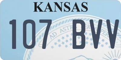 KS license plate 107BVV