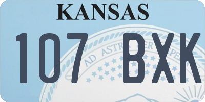 KS license plate 107BXK