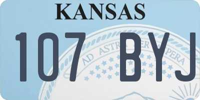 KS license plate 107BYJ