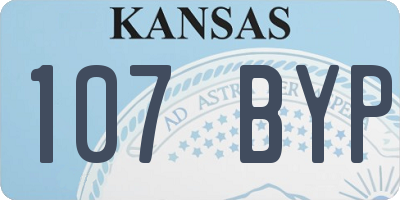 KS license plate 107BYP