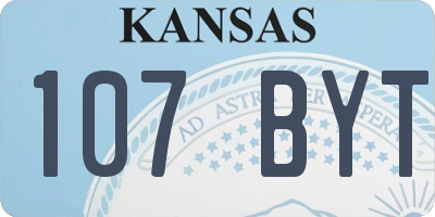 KS license plate 107BYT