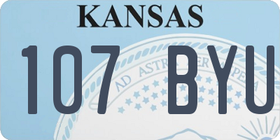 KS license plate 107BYU