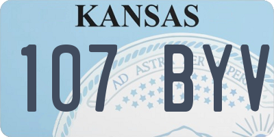 KS license plate 107BYV