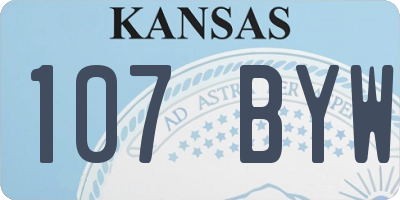 KS license plate 107BYW